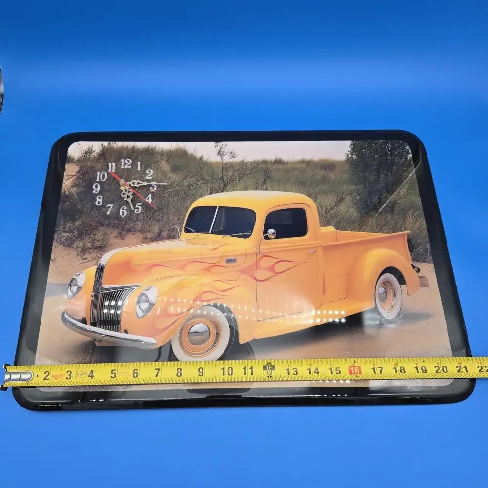 Large Vintage 1940 Ford Pickup Truck Street Rod Novelty Wall Clock (21.5